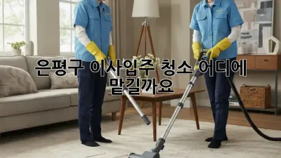 은평구 이사/입주 청소, 어디에 맡길까요?